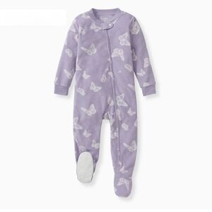 Burt's Bees Lavender Polar Fleece Butterfly Footie 12 Months